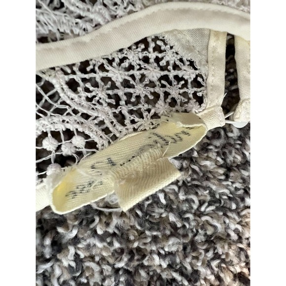 Indigo Rose Pretty Paisley Golden Cream Halter Crochet Lace Slip Dress S - Picture 10 of 12